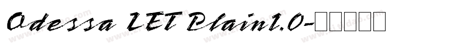 Odessa LET Plain1.0字体转换